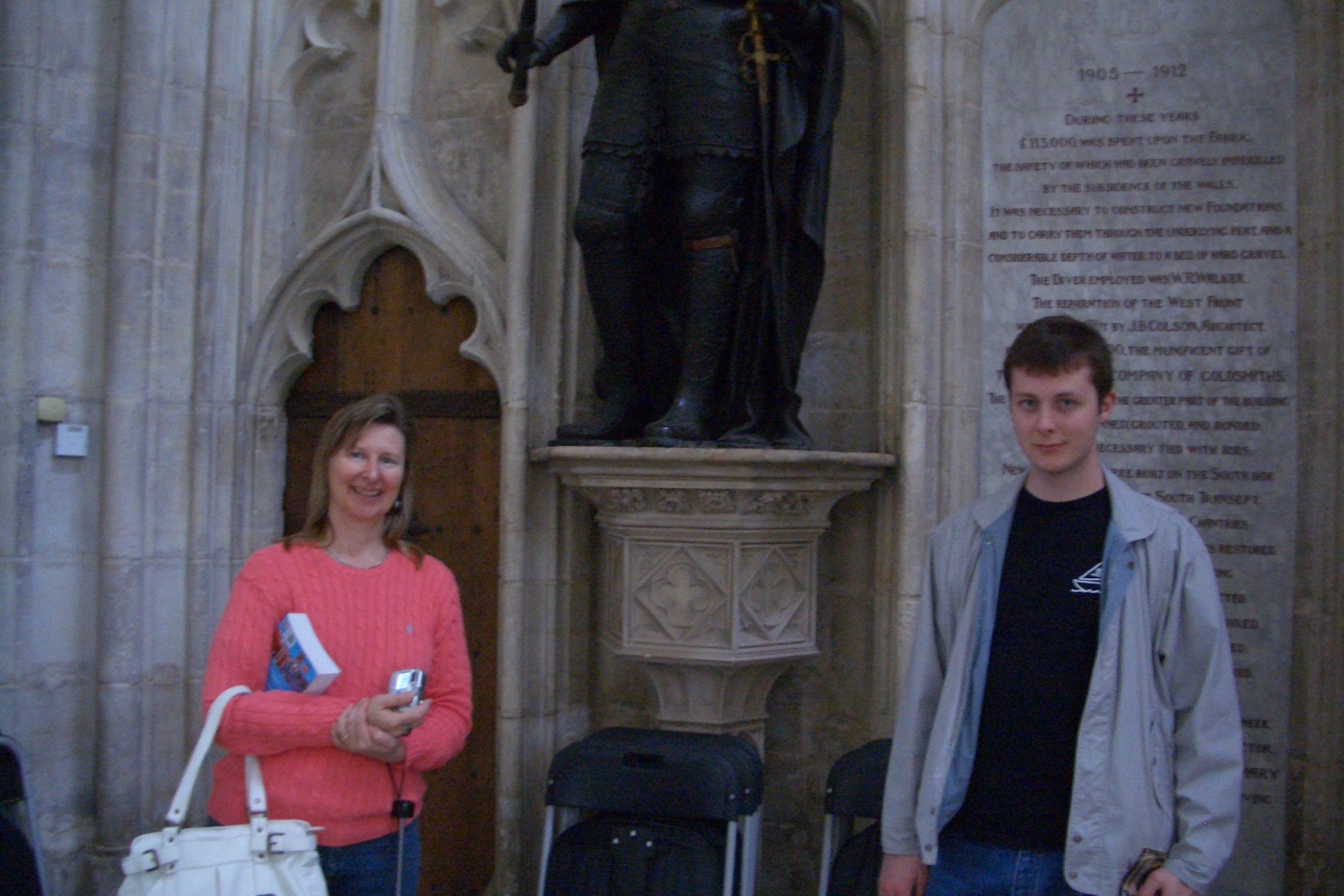 Kathy and Tris in Winchester Cathedral